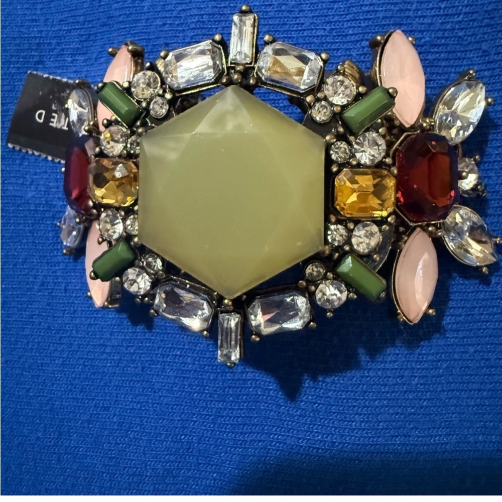 Glitzy multicolor rhinestone vintage ornate bracelet bling for your wrist